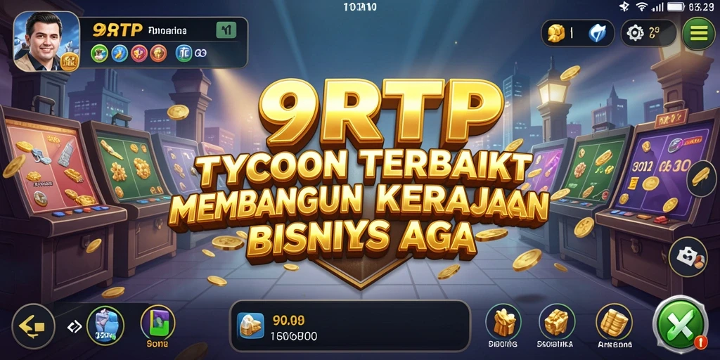 Tampilan gameplay Tycoon yang menampilkan pembangunan kerajaan bisnis.