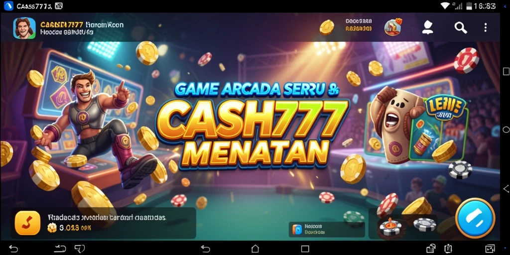 Tampilan gameplay menegangkan dari CASH777 yang penuh aksi.