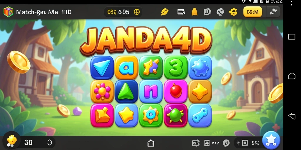 Tampilan gameplay JANDA4D menampilkan keseruan mencocokkan elemen Match-3.