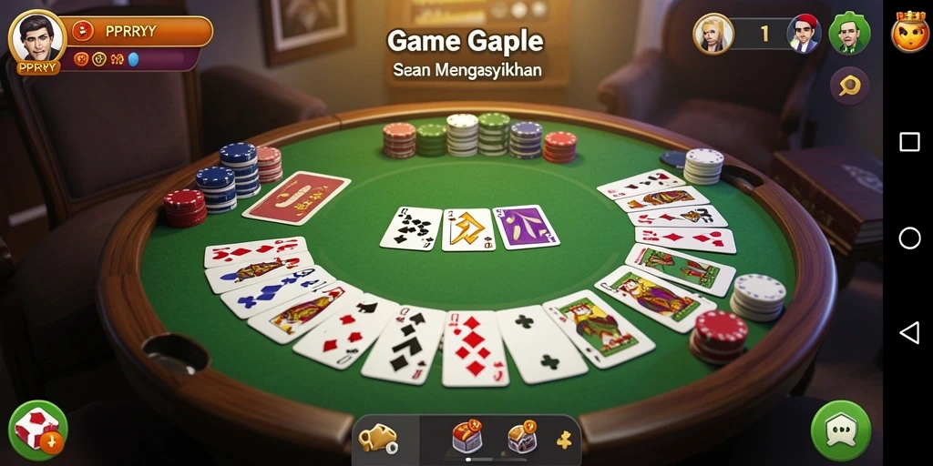Tampilan screenshot PPRRYY menampilkan gameplay Gaple yang seru.