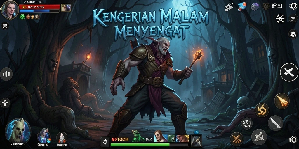 Screenshot utama RPVIP3 dengan suasana yang mencekam dalam gameplay.