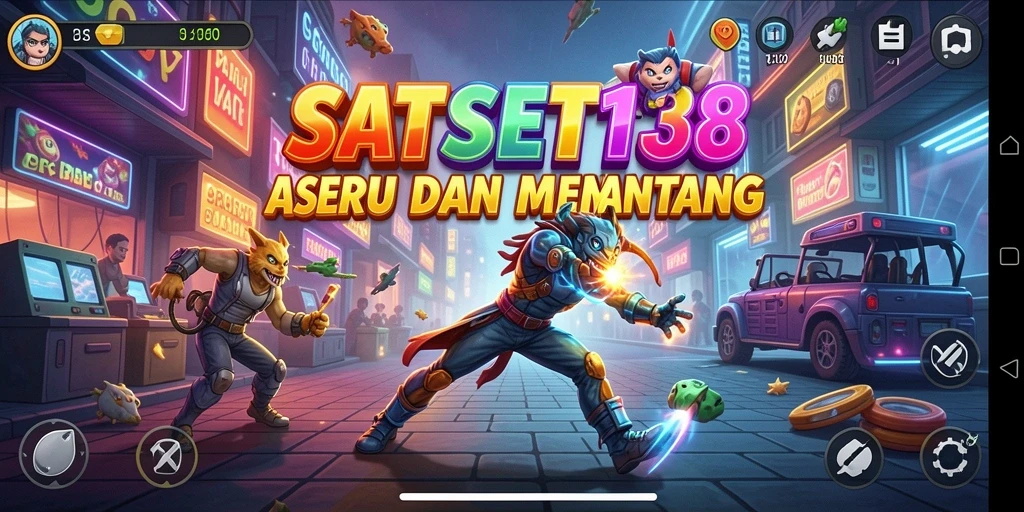 Tangkapan layar SATSET138 menampilkan aksi gameplay arcade yang seru.