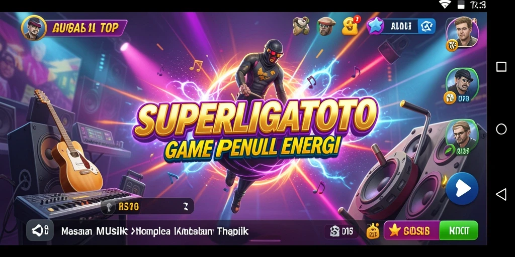 Tampilan gameplay SUPERLIGATOTO yang seru dan interaktif.