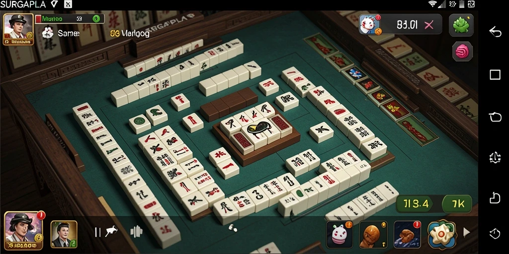 Tampilan menarik dari gameplay seru SURGAPLAY Mahjong.